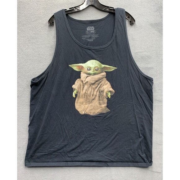 Vtg Star Wars Mens The Mandalorian Grogu Baby Yoda 1998 Tank Top Size XXL - Picture 1 of 7